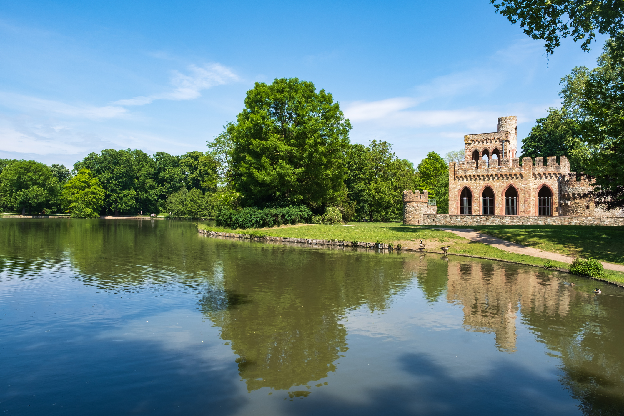The ruins of the Moosburg in Wiesbaden / Germany